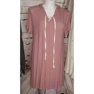 Hearts And Hips Hooded T-Shirt Dress Sz 3X